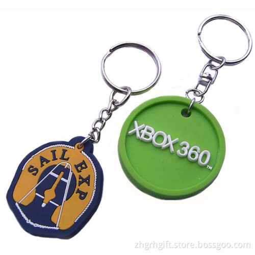 cheap custom promotional make rubber keychain wholesale